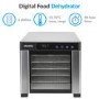electriQ Commercial Digital Food Dehydrator & Dryer with 6 Shelves and 48 Hour Timer - Stainless Steel