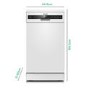 Refurbished electriQ 10 Place Freestanding Dishwasher White