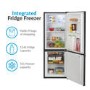 Refurbished electriQ eqfs50141ffb Freestanding 167 Litre 60/40 Fridge Freezer Black