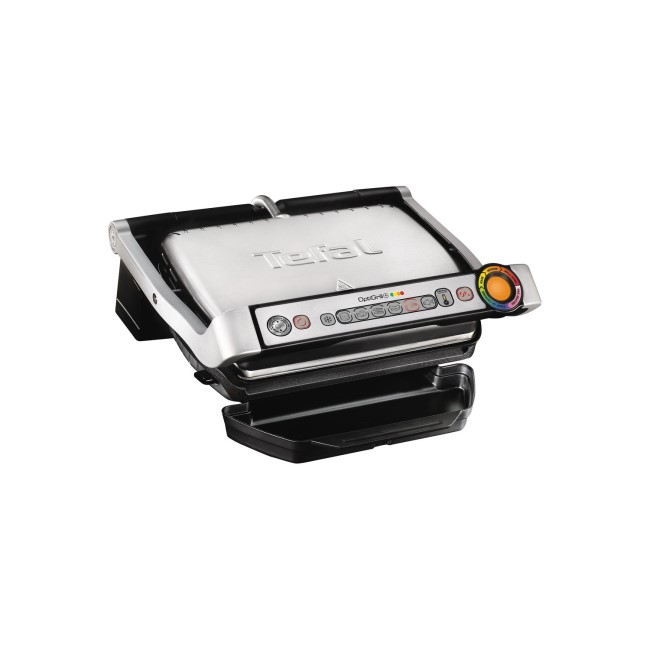 GRADE A1 - Tefal gc713d40 OptiGrill+ Health Grill with 6 Automatic Settings & Cooking Sensor - Stainless Steel