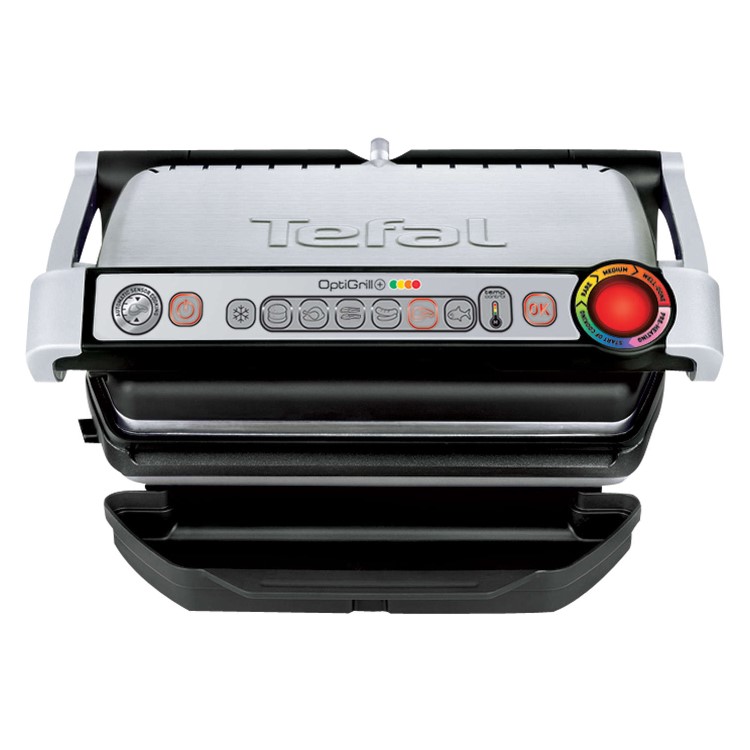 GRADE A1 - Tefal gc713d40 OptiGrill+ Health Grill with 6 Automatic Settings & Cooking Sensor - Stainless Steel