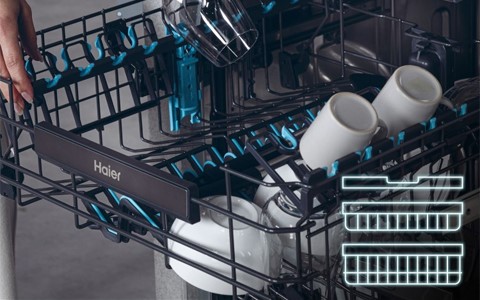 dishwasher with adjust basket.