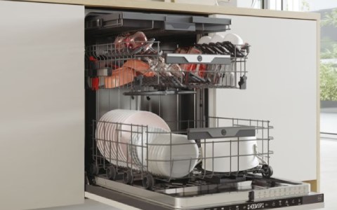 dishwasher with adjustable baskets.