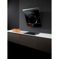 Elica iOBLK iO Angled 80cm Chimney Cooker Hood Black Glass