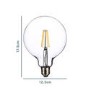 Box Opened electriQ Dimmable Smart Wifi Large Filament Globe Bulb E27 screw Base - Clear finish - Alexa & Google Home compatible