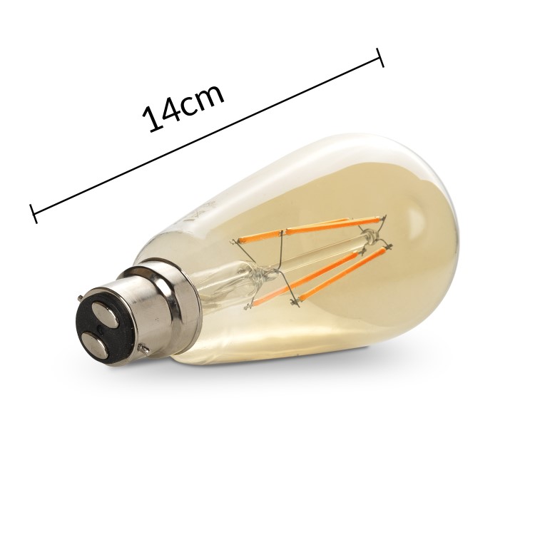 electriQ Smart dimmable Wifi filament bulb with B22 bayonet fitting - 3 Pack