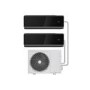 Refurbished electriQ 2 X 12000 BTU Wall Mounted Air Conditioner - Black