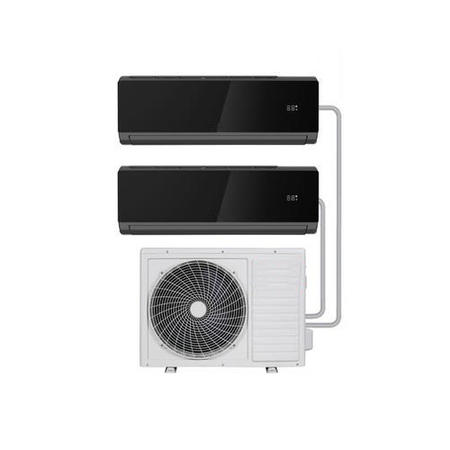 Refurbished electriQ 2 X 12000 BTU Wall Mounted Air Conditioner - Black