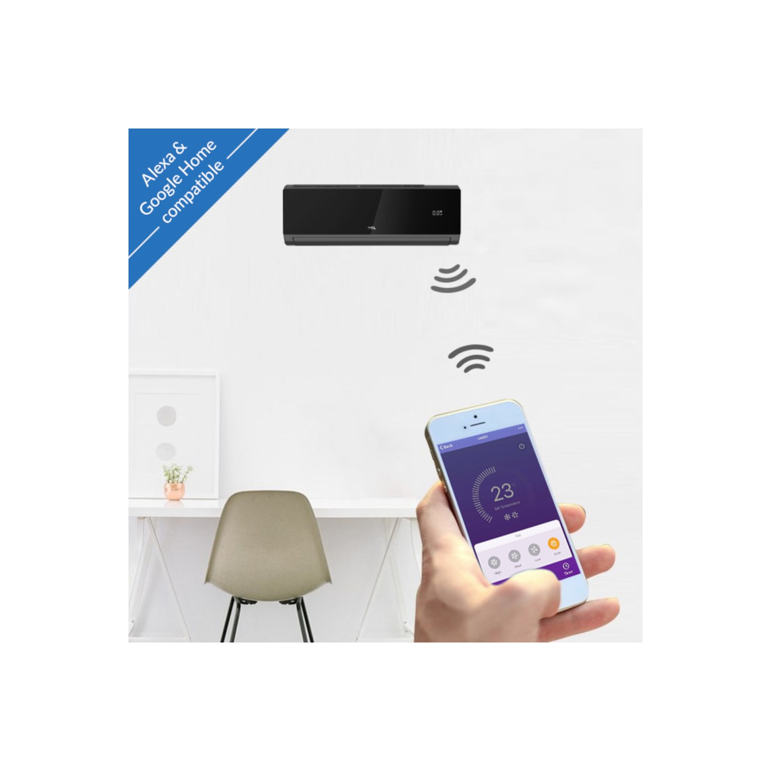 Details About Multi Split Black 24000 Btu Smartapp Wifi Inverter Wall Air Con Iqool 2ms12k12kb