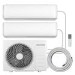 electriQ iQool Multi-Split 2 x 9000 BTU Smart Wall Mounted Split Air Conditioner with Heat Pump - Pipe Kits Included