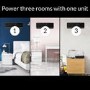 electriQ iQool 3 x 9000 BTU Wall Mounted Air Conditioner with Heating Function - Black