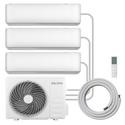 electriQ iQool Multi-Split 3 x 9000 BTU Smart Wall Mounted Split Air Conditioner with Heat Pump - Pipe Kits Included