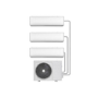 electriQ iQool 3 x 9000 BTU Wall Mounted Air Conditioner with Heating Function
