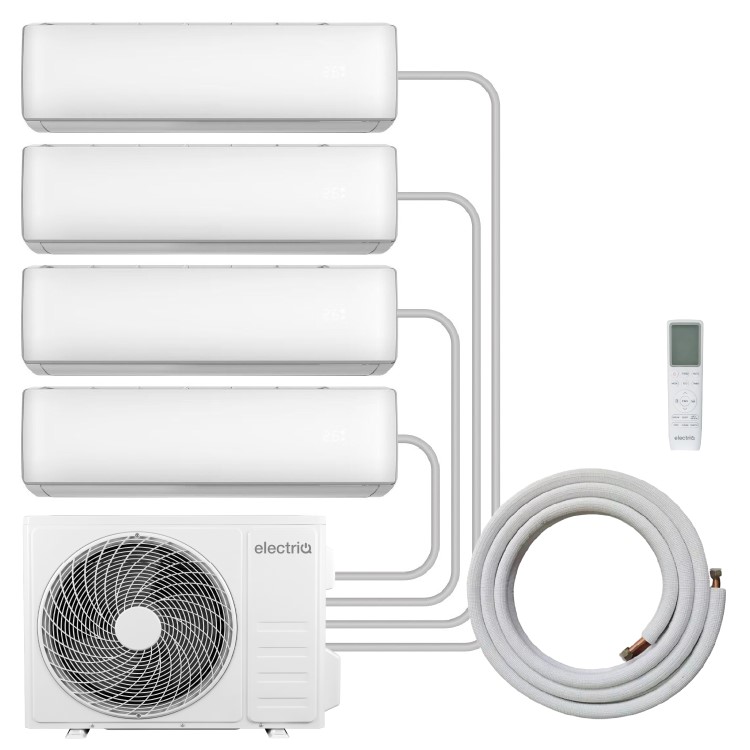 Iqool electriQ iQool Multi-Split 4 x 12000 BTU Smart Wall Mounted Split Air ...