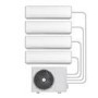 electriQ iQool Multi-Split 4 x 12000 BTU Smart Wall Mounted Air Conditioner with Heat Pump - Pipe Kits Included