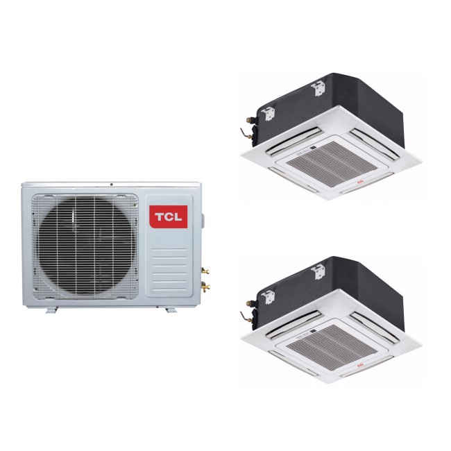 TCL 2 x 12000 BTU Ceiling Cassette Air Conditioner with Heating Function