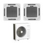 electriQ iQool Multi-Split 1 x 18000 BTU / 1 x 12000 BTU Smart Ceiling Cassette Air Conditioner with Heat Pump - 5m Pipe Kit Included