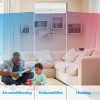 IQool Plus 12000 BTU Smart A+++ Wall Split Air Conditioner with Heat Pump and 5-Meter Pipe Kit Included