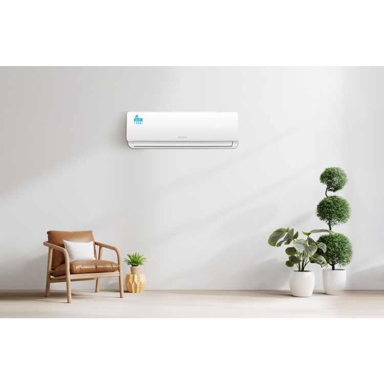 electriQ iQool Plus 12000 BTU Smart A+++ Wall Mounted Air Conditioner with Heat Pump - 5m Pipe Kit Included