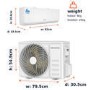 electriQ iQool Plus 12000 BTU Smart A+++ Wall Mounted Air Conditioner with Heat Pump - 5m Pipe Kit Included