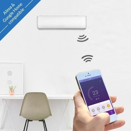 electriQ iQool 18000 BTU WiFi Smart A++ Wall Mounted Air Conditioner with Heat Pump - 5m Pipe Kit Included