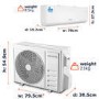 IQool Plus 9000 BTU Smart A+++ Wall Split Air Conditioner with Heat Pump and 5-Meter Pipe Kit Included