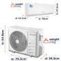 electriQ iQool 9000 BTU Smart A+++ Wall Mounted Air Conditioner with Heat Pump - 5m Pipe Kit Included