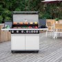 GRADE A2 - The Alabama Elite 6 + 1 Burner Gas BBQ in Gloss White