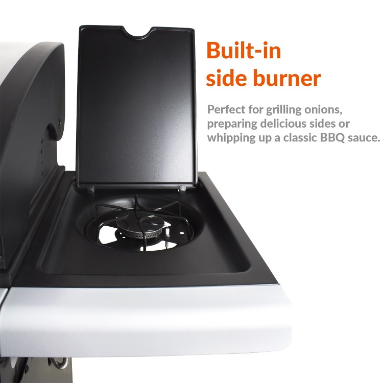 GRADE A2 - The Alabama Elite 6 + 1 Burner Gas BBQ in Gloss White