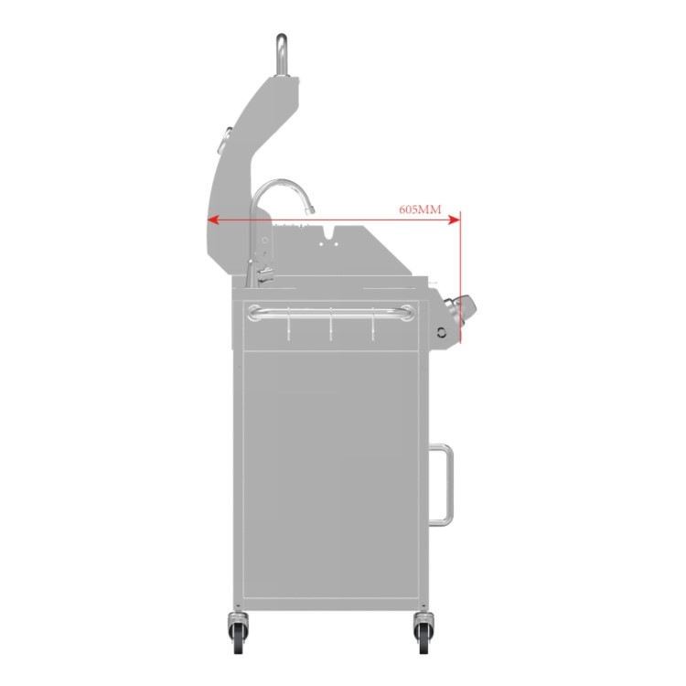 Boss Grill Texas Premium Outdoor Kitchen - 4 Burner Gas BBQ Grill with Side Burner - Stainless Steel