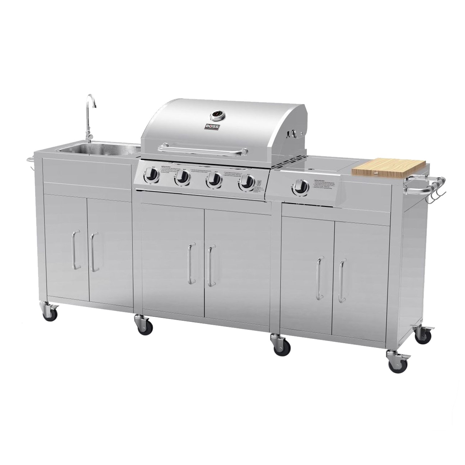 Boss Grill Texas Outdoor Kitchen In Full Stainless Steel Ebay