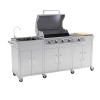 Boss Grill Texas Premium Outdoor Kitchen - 4 Burner Gas BBQ Grill with Side Burner - Stainless Steel