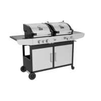 Boss Grill Premium Dual Fuel - 2 Burner Dual Fuel BBQ Grill with Side Burner - Stainless Steel Boss Grill Premium Dual Fuel - 2 Burner Dual Fuel BBQ Grill with Side Burner - Stainless Steel