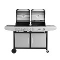 Refurbished Boss Grill Premium Dual Fuel - 2 Burner Dual Fuel BBQ Grill with Side Burner - Stainless Steel