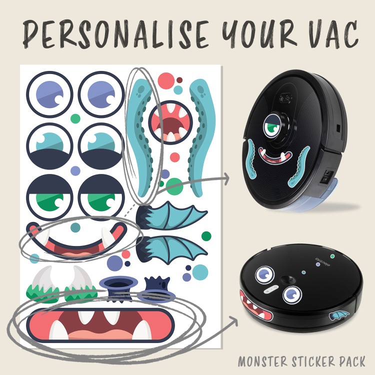 Removeable Vinyl Sticker Sheet for ElectriQ robot vacuum cleaners