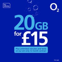 O2 20GB Data SIM Only Contract 12 Months O2 20GB Data SIM Only Contract 12 Months