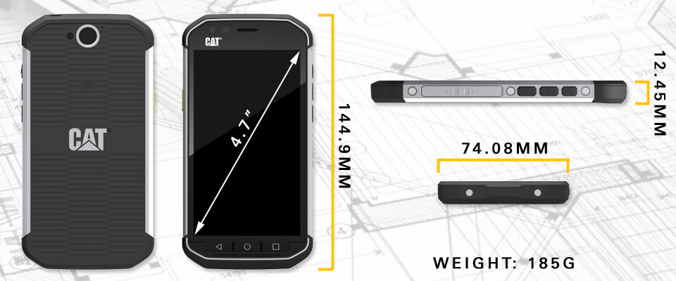 CAT S40 dimensions