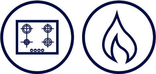 Electrolux EGG6242NOK flexibility with different burner sizes