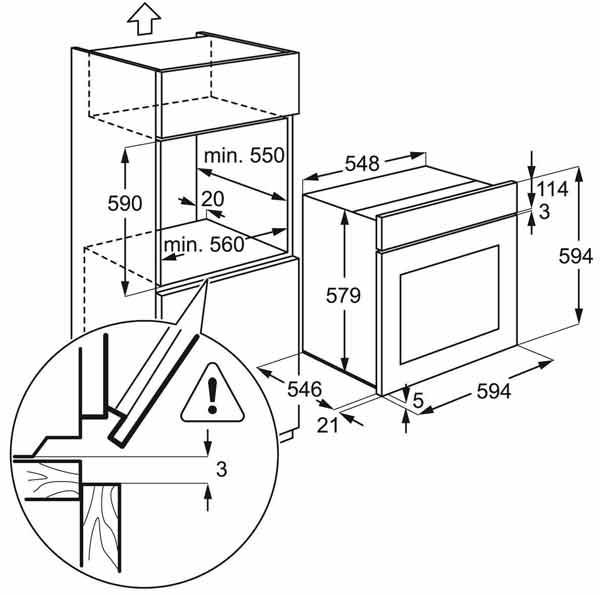 EOA5641BOK technical drawing and dimensions