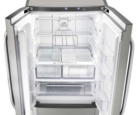 Hotpoint FFU4DX Quadrio 70cm Wide Frost Free Freestanding Fridge ...