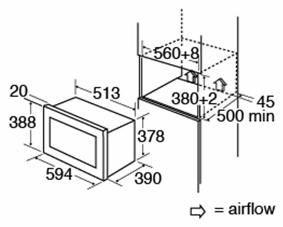 VM130SS fitting dimensions