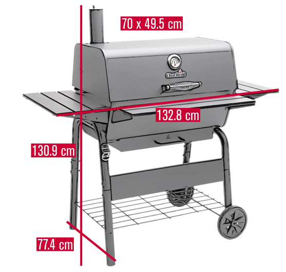 Charbroil 140253 dimensions.