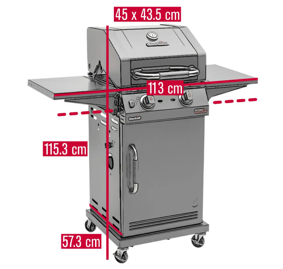 Charbroil 140969 dimensions.