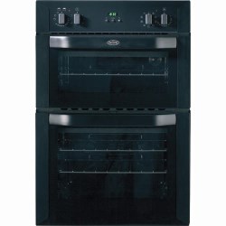 BI90MF Multifunction Electric Built-in Double Oven in Black