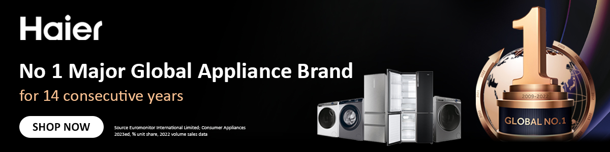 Haier Appliances banner.