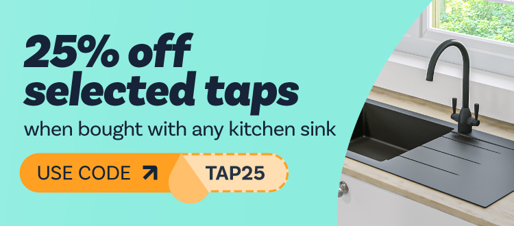 25 percent off kicthen taps promo