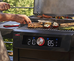 Charbroil two grilling zones.