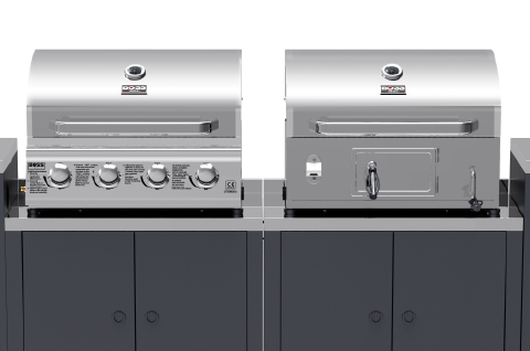 Dual fuel BBQ cooking