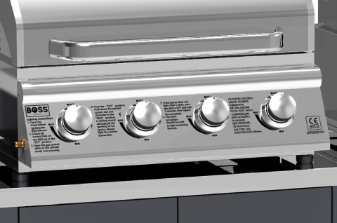 Four powerful gas burners