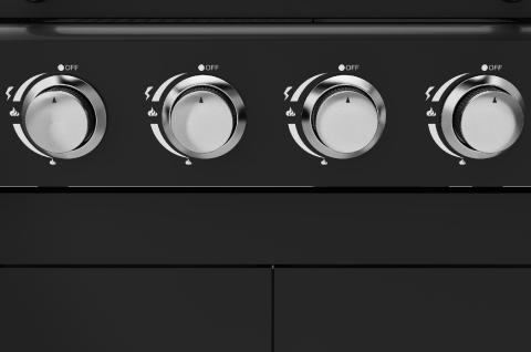 Four-powerful gas burners